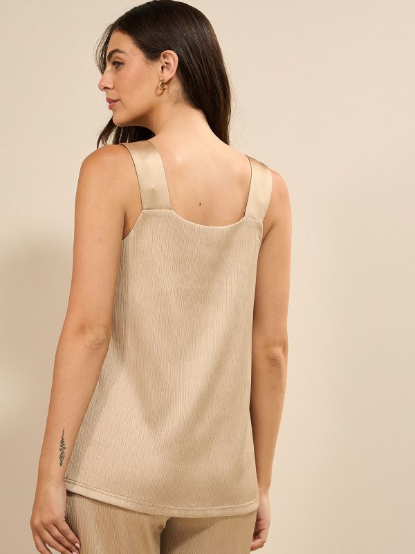 גופיה פליסה עם כתפיות