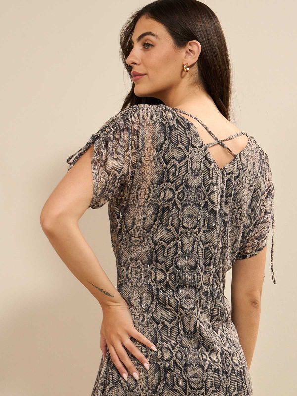 שמלת  שיפון דפוס