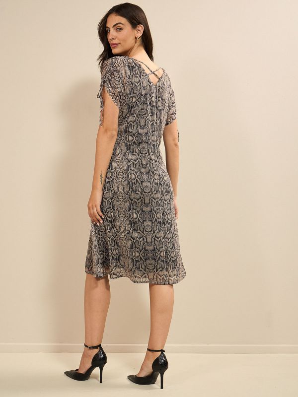 שמלת  שיפון דפוס