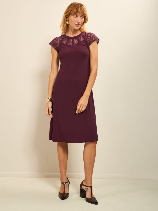 שמלת ערב שילוב תחרה