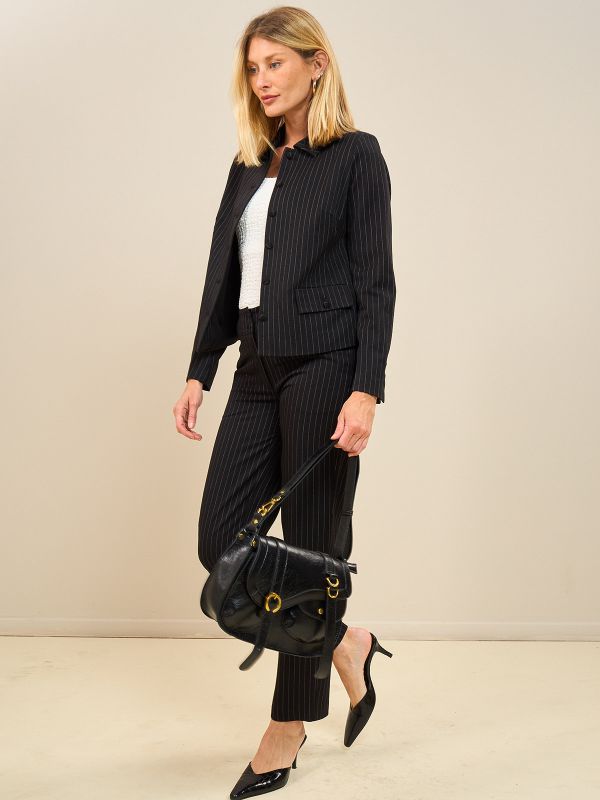 ז’קט פסים +צווארון