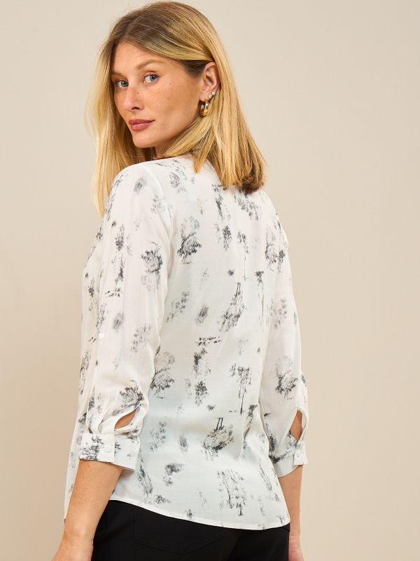 חולצת מכופתרת מודפסת