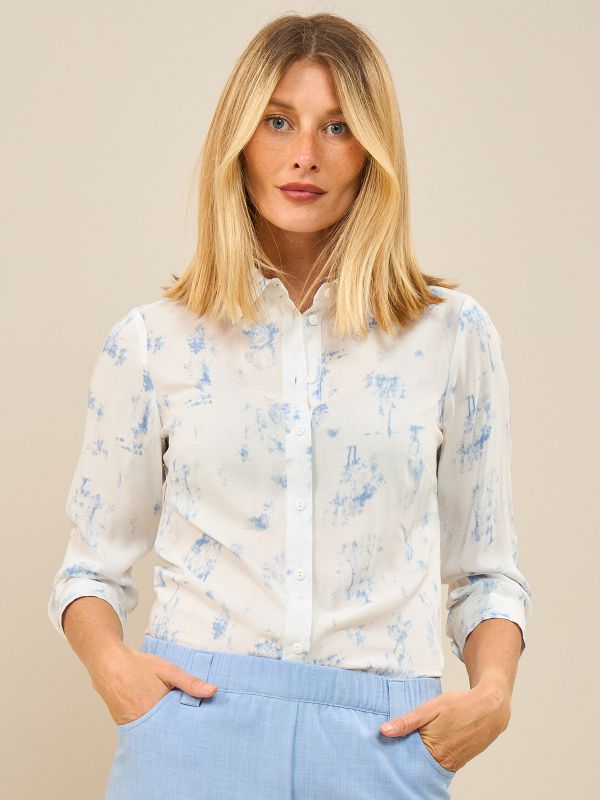 חולצת מכופתרת מודפסת