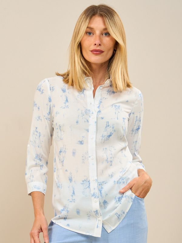 חולצת מכופתרת מודפסת