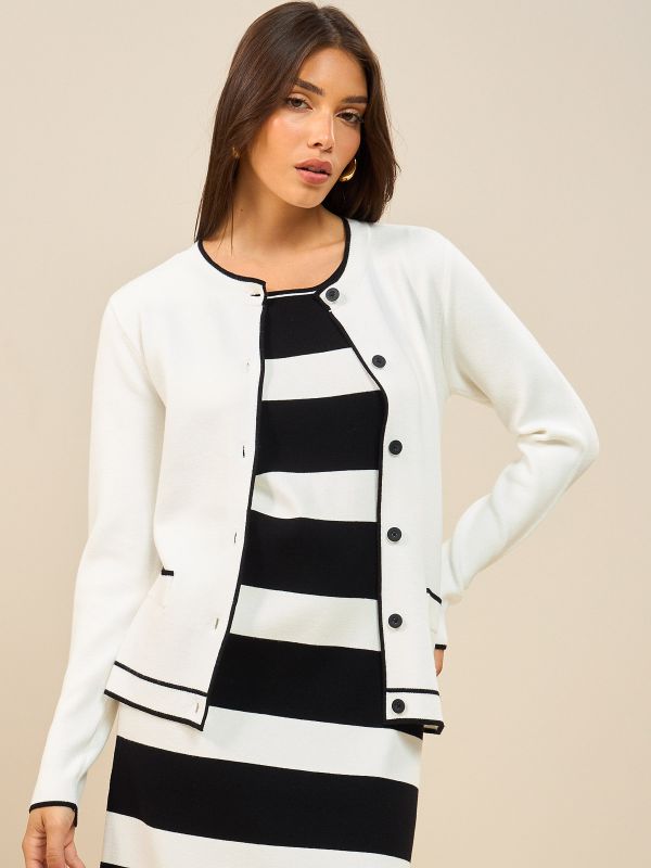 קרדיגן-קצר עם כיסים