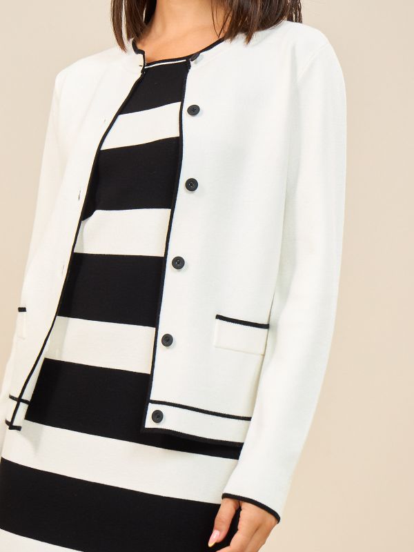 קרדיגן-קצר עם כיסים