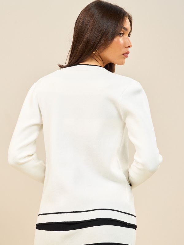 קרדיגן-קצר עם כיסים