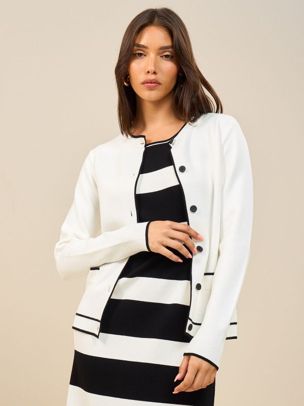 קרדיגן-קצר עם כיסים