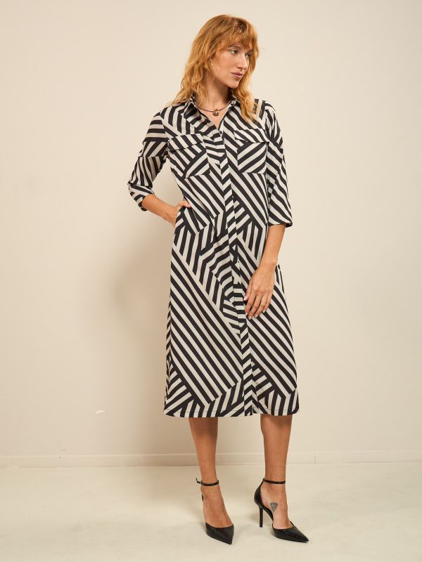 שמלה ארוכה חלקה/מודפסת