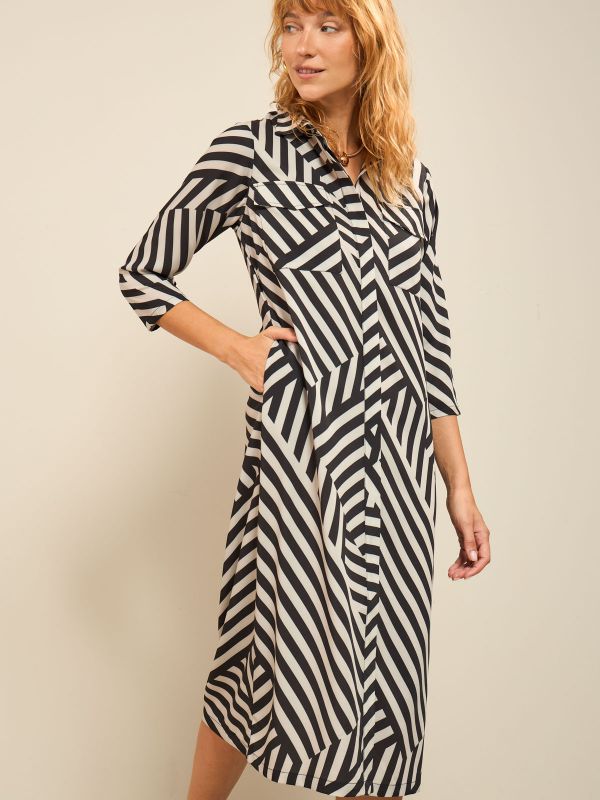 שמלה ארוכה חלקה/מודפסת