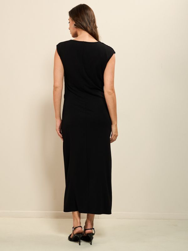 שמלת מחשוף אסימטרי מקסי