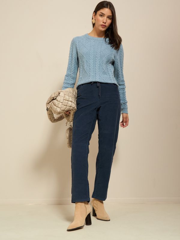 מכנסי קורדורוי עם גומי