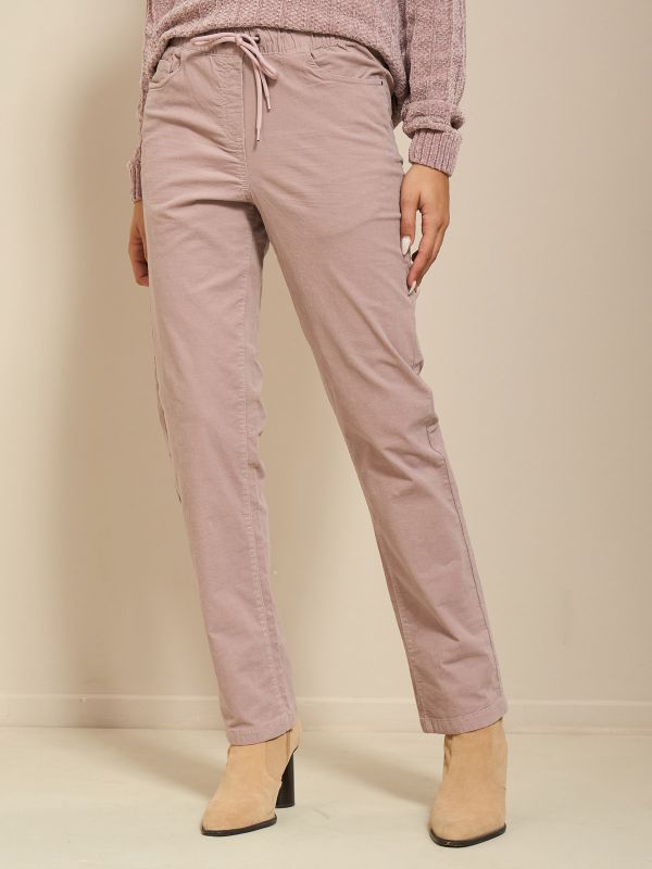 מכנסי קורדורוי עם גומי