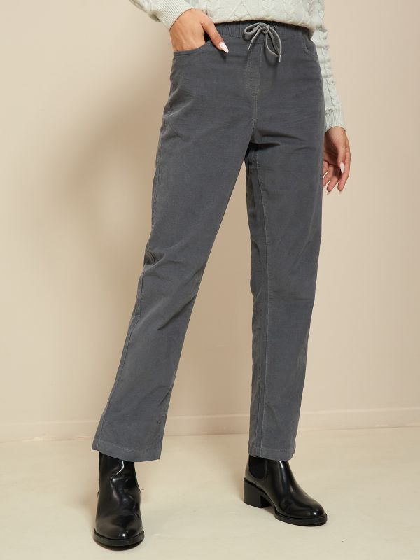 מכנסי קורדורוי עם גומי