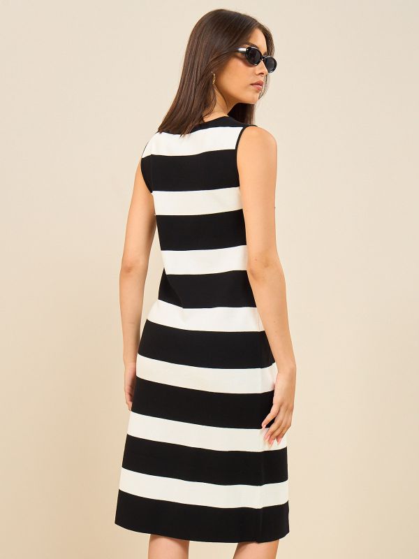 שמלת סריג פסים