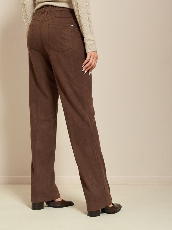 מכנסי דמוי סווד ען גומי