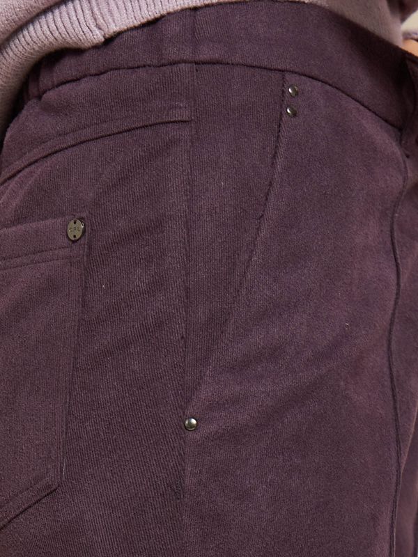 מכנסי דמוי סווד ען גומי