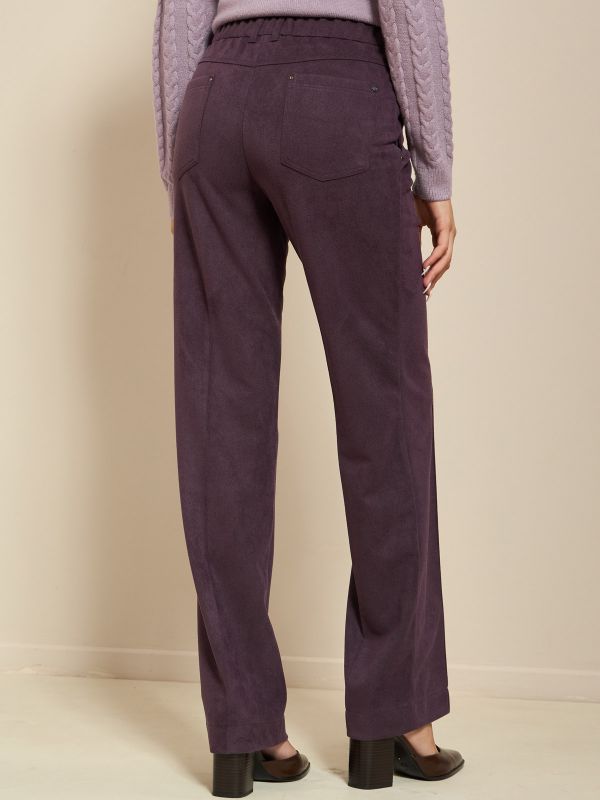 מכנסי דמוי סווד ען גומי