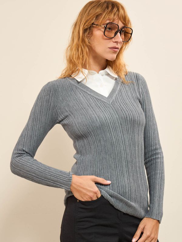 סריגי ריב חולצה