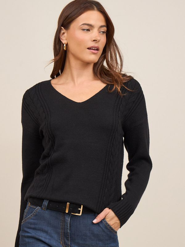 סריג טוניקה ו מחשוף V