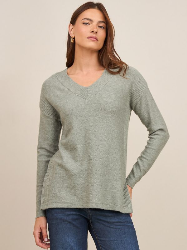 סריג טוניקה ו מחשוף V