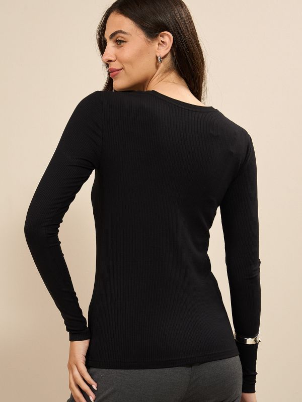 חולצת ריב מחשוף עגול