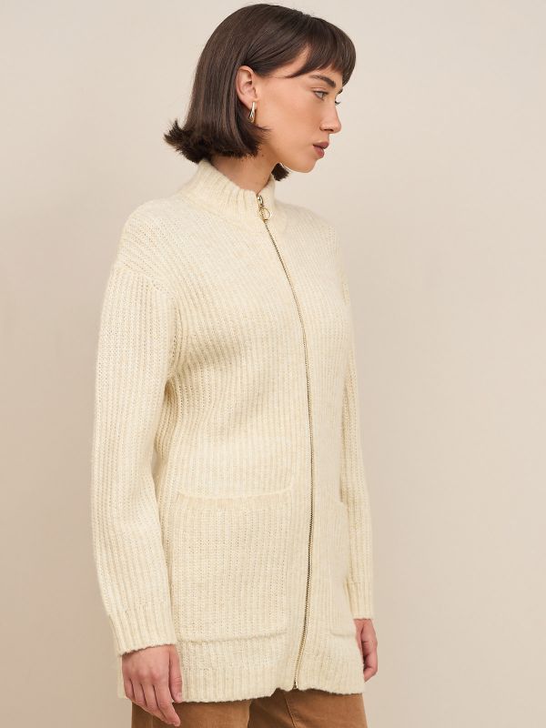 קרדיגן- גולף עם רוכסן