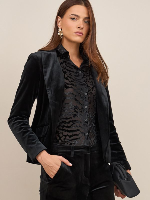 ז’קט קטיפה מחויט