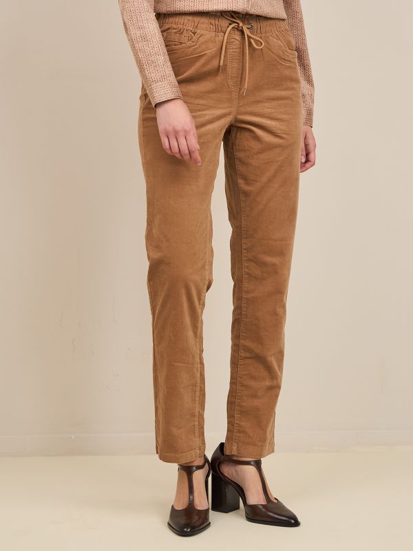 מכנסי קורדורוי עם גומי