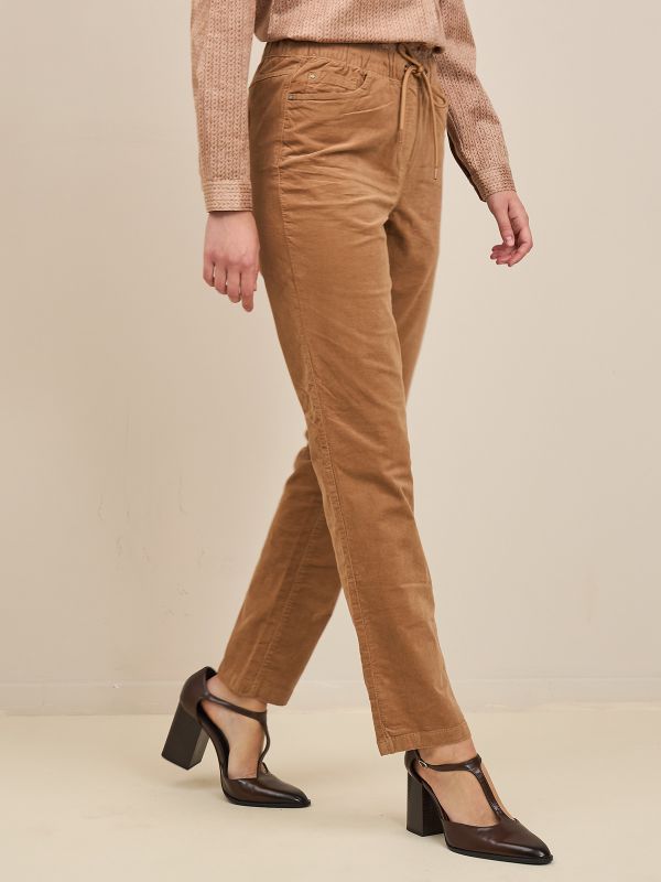 מכנסי קורדורוי עם גומי