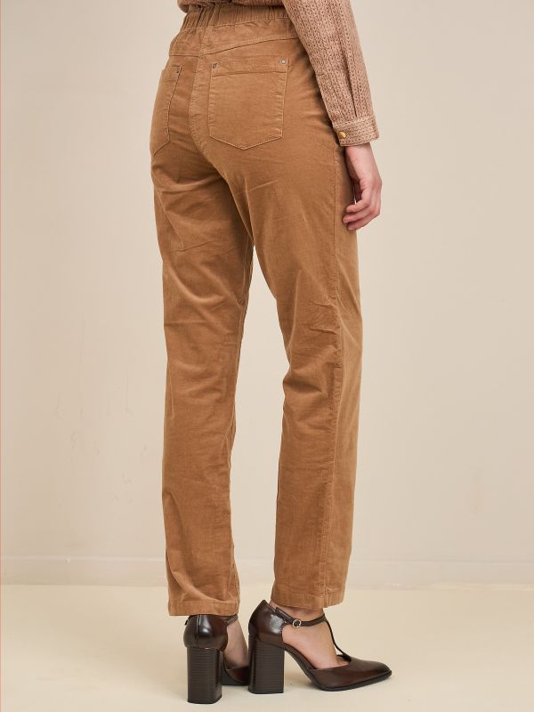 מכנסי קורדורוי עם גומי