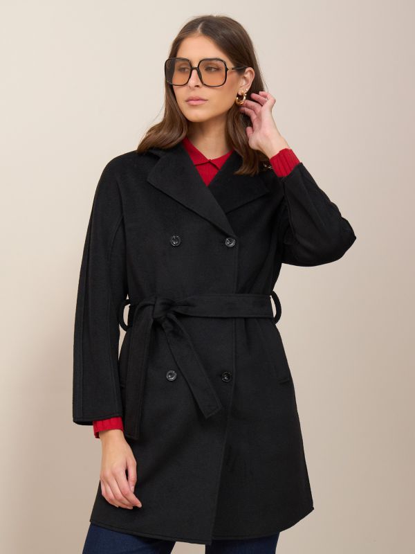 מעיל דמוי צמר רגלן