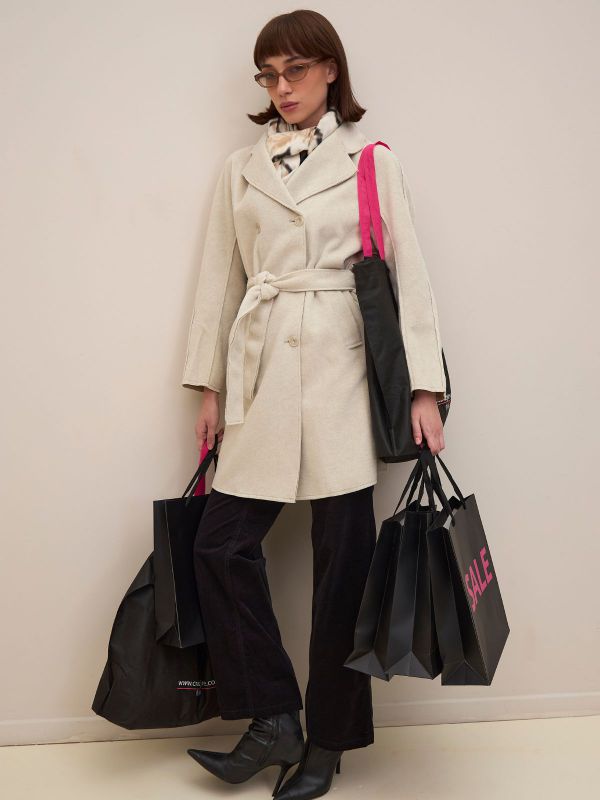 מעיל דמוי צמר רגלן