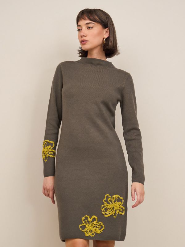 שמלת סריג פרח