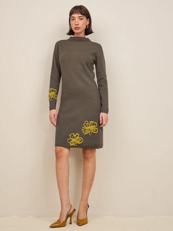 שמלת סריג פרח