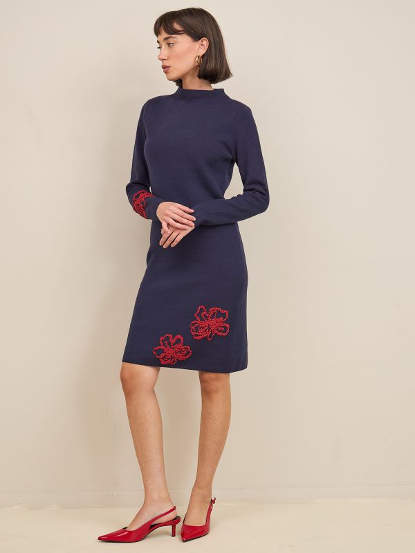 שמלת סריג פרח