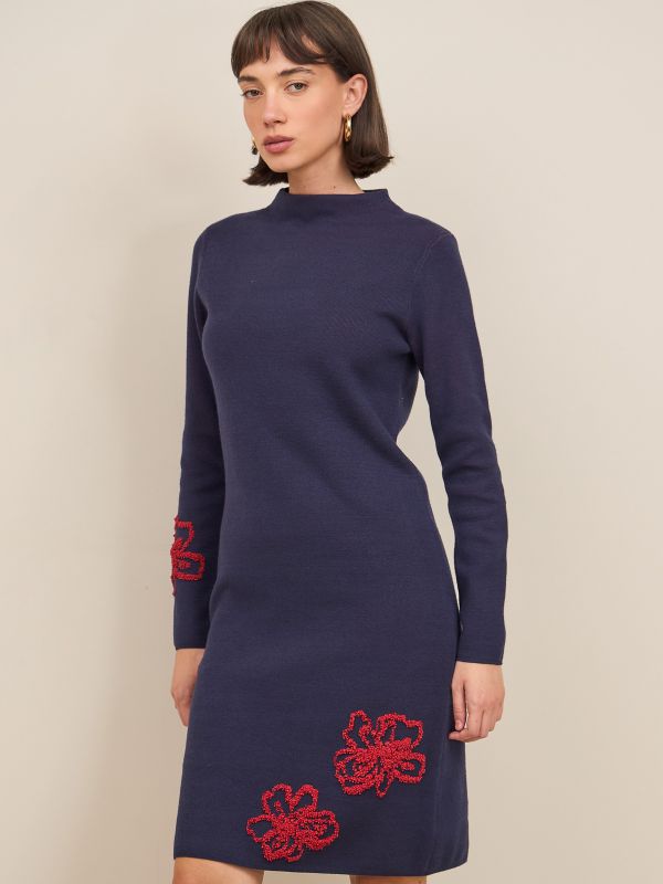 שמלת סריג פרח