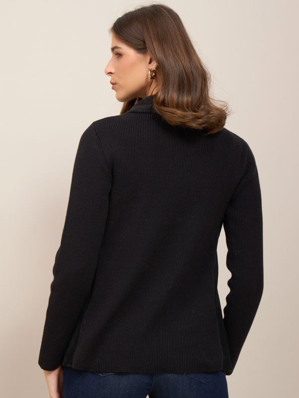 קרדיגן-סריג שילוב פרווה