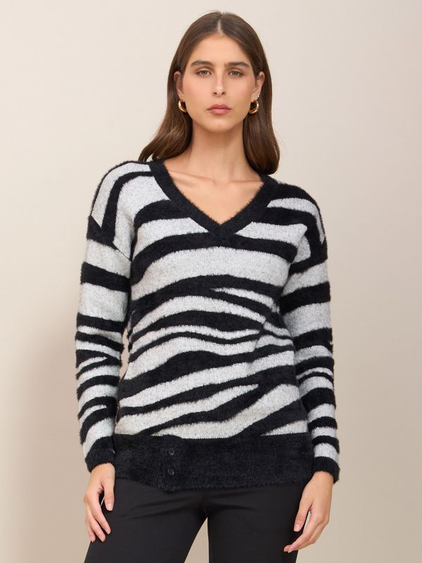 סריגי ג’קארד זברה