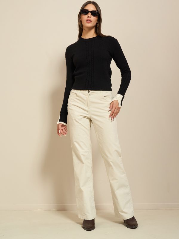 מכנסי קורדרוי מתרחבים