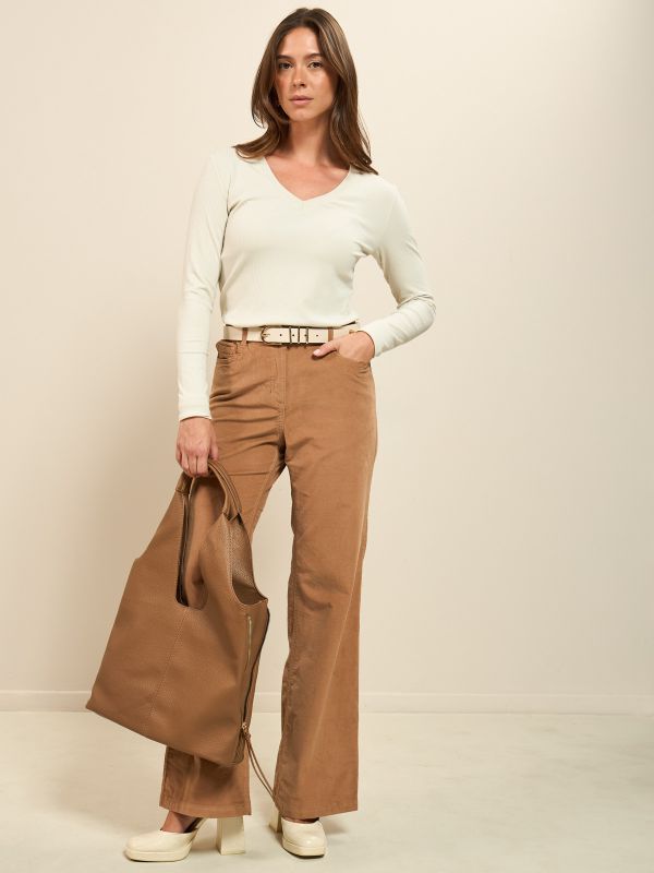 מכנסי קורדרוי מתרחבים