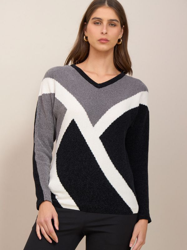 סריג V  גאומטרי ג’קארד