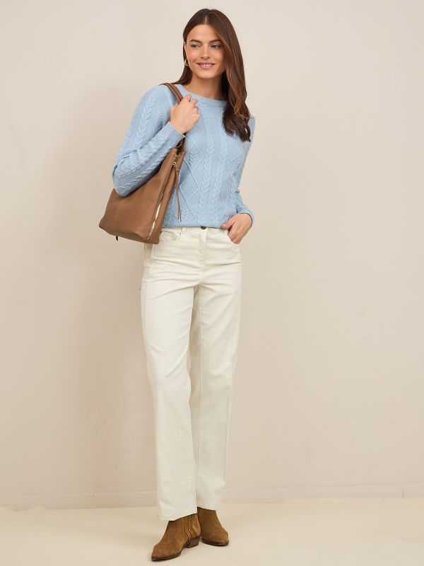 מכנסי דריל מתרחב עם גומי