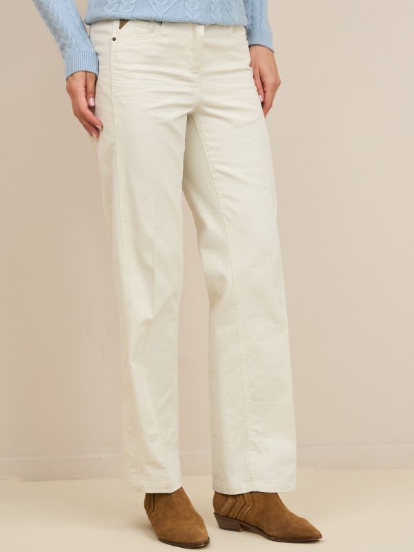 מכנסי דריל מתרחב עם גומי