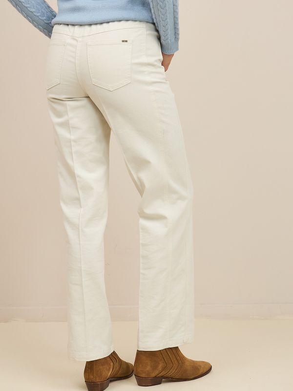 מכנסי דריל מתרחב עם גומי