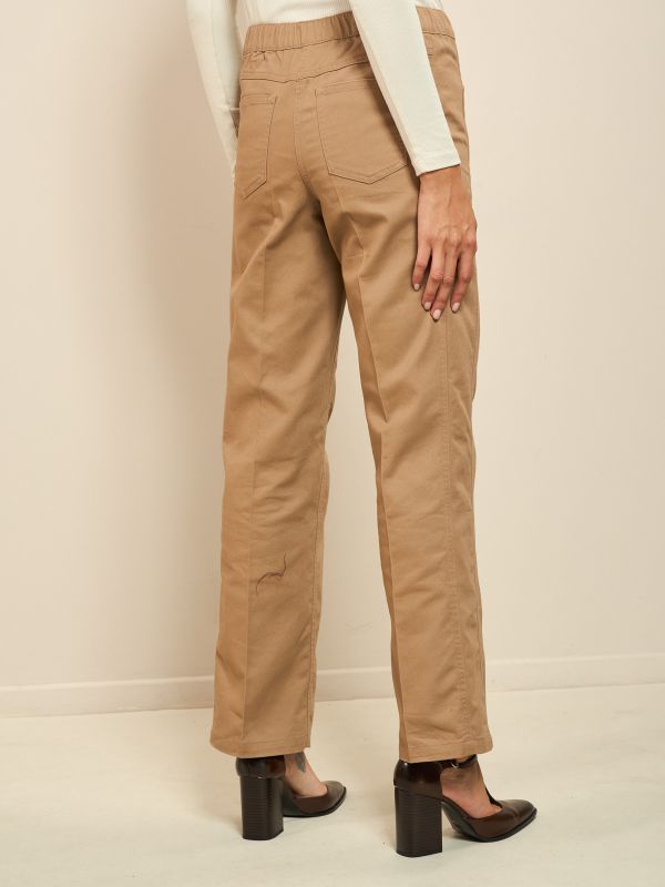 מכנסי דריל מתרחב עם גומי