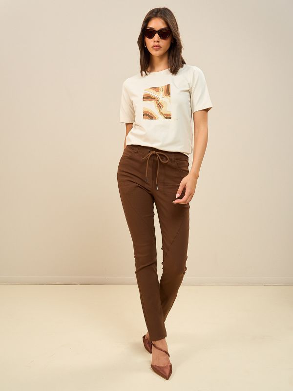 מכנסי דריל מטוסים עם גומ