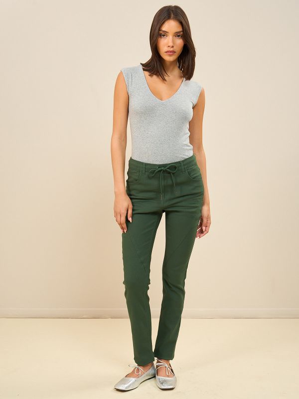 מכנסי דריל מטוסים עם גומ