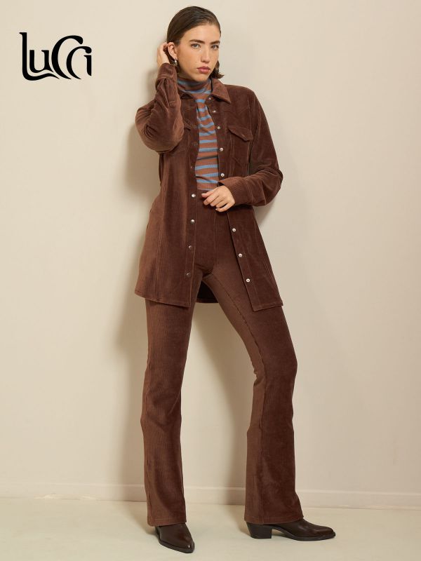 חולצת קורדורוי חגורה LB