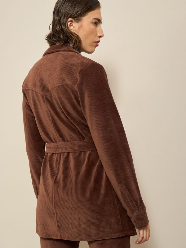 חולצת קורדורוי חגורה LB